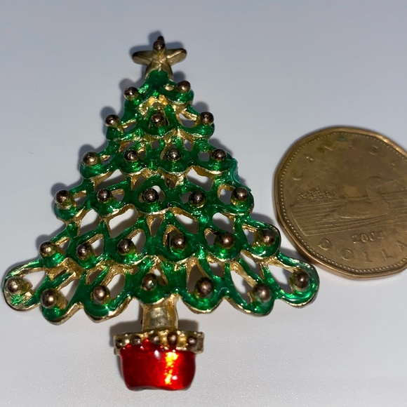 Vintage Mid Century Christmas Tree Brooch - Picture 1 of 2